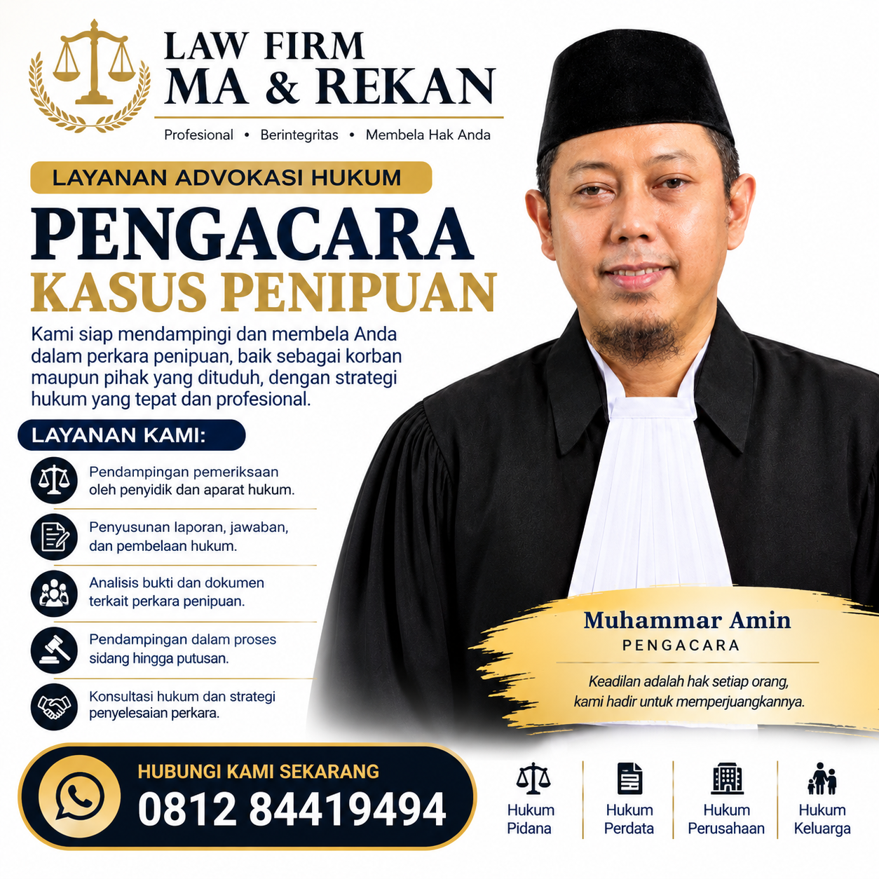 Pengacara kasus penipuan